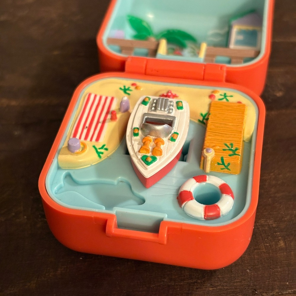 VTG Polly Pocket Little Lulu's Speedboat Ring Case‎ 1991 Bluebird Toys - Picture 5 of 8